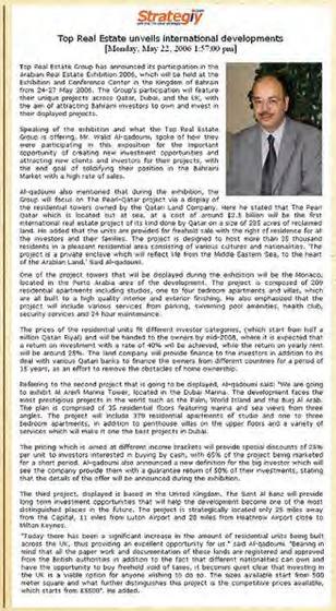 Clipping from Strategiy, 22 May 2006