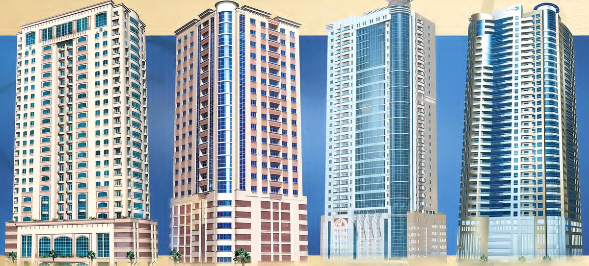 Moon Light, Sun Light, Nada and Style towers, Sharjah, developer rendering