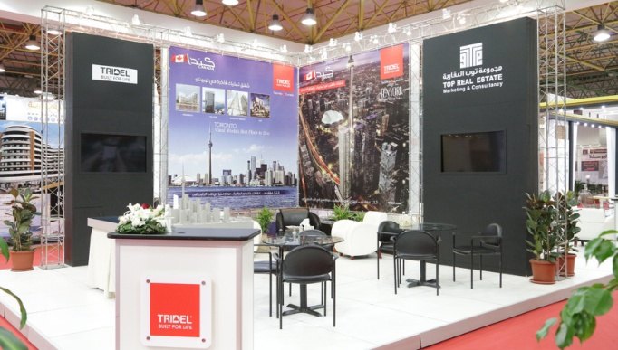 TREG exhibition stand next to the Tridel stand